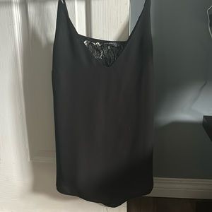 Black and lace tank top
